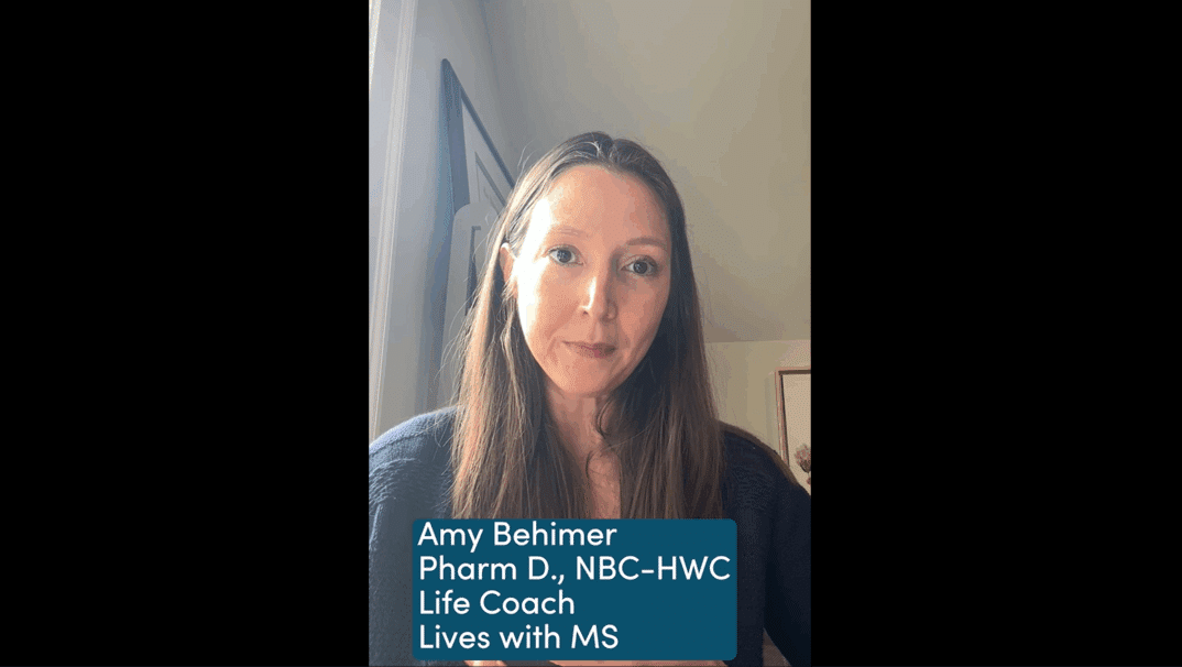 Amy sitting in her office.